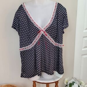 UndercoverWear Polkadot Babydoll Top 2x